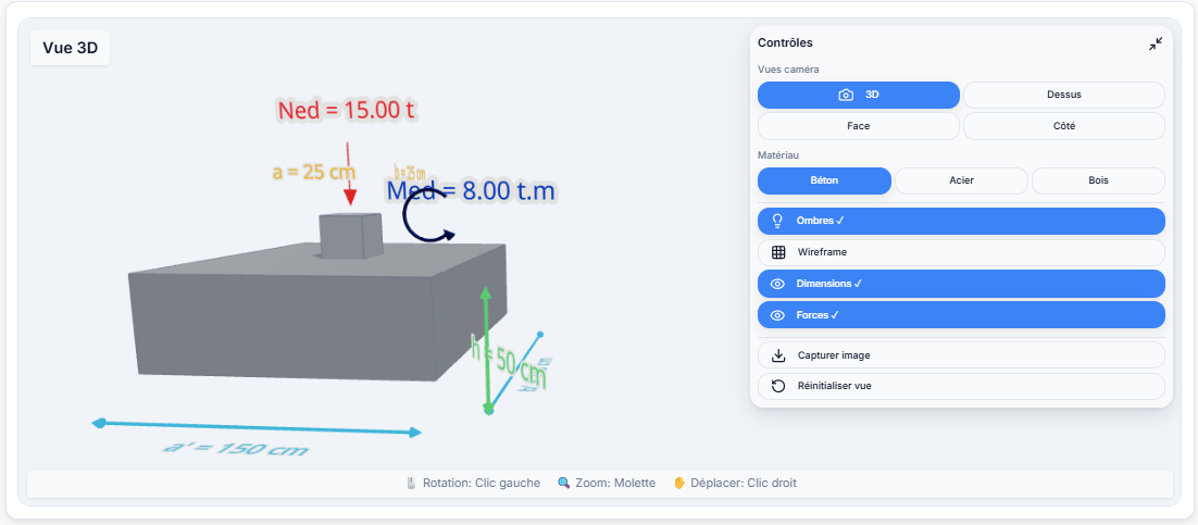 Calcul de semelle isolée EC2